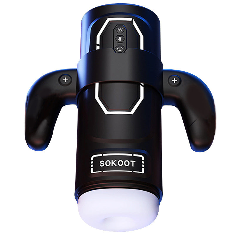 Sexeeg Handheld Retractable Sucking & Heating Male Penis Stroker