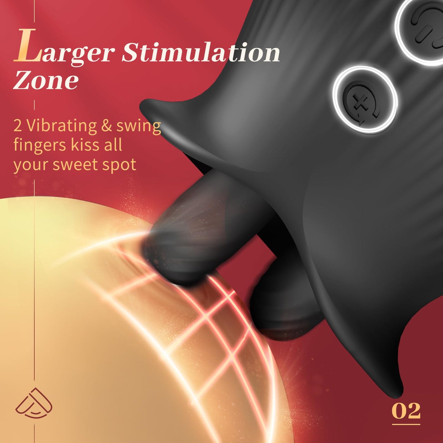 Sexeeg Rose Romeo - 3in1 Rose Sex Toy with 2 Suction Cups, Adult Toys Female Clitoral Nipple Vibrators with 10 Licking Sucking Vibrating