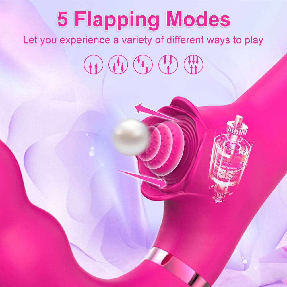 Sexeeg 3-in-1 Rose Clit Stimulator Dual Motor Shock Panty Vibrator