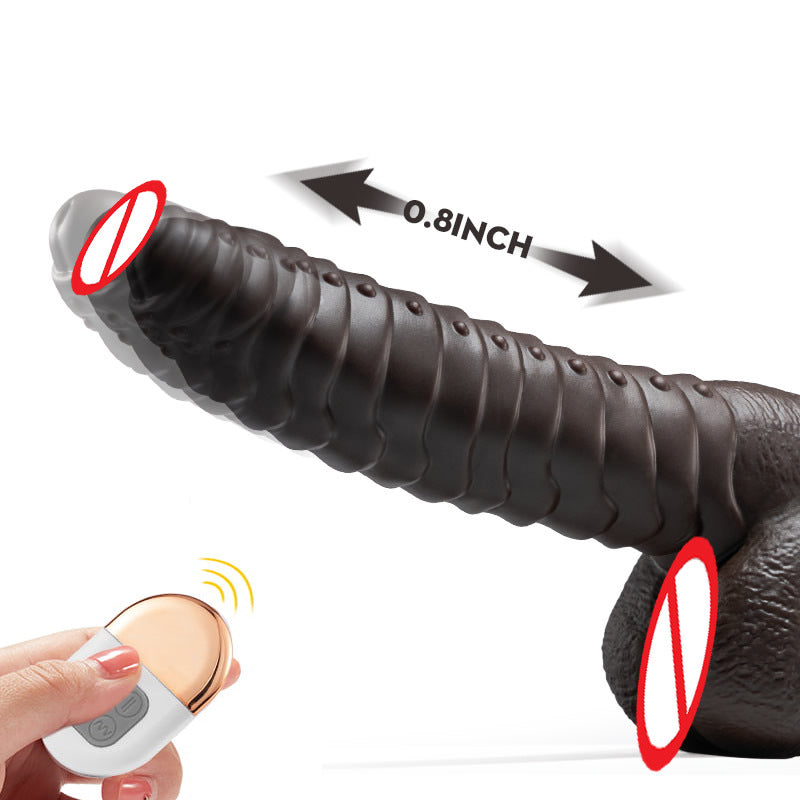 Sexeeg Telescopic Dildo Silicone Realistic Big Fake Penis Dildo Vibrator