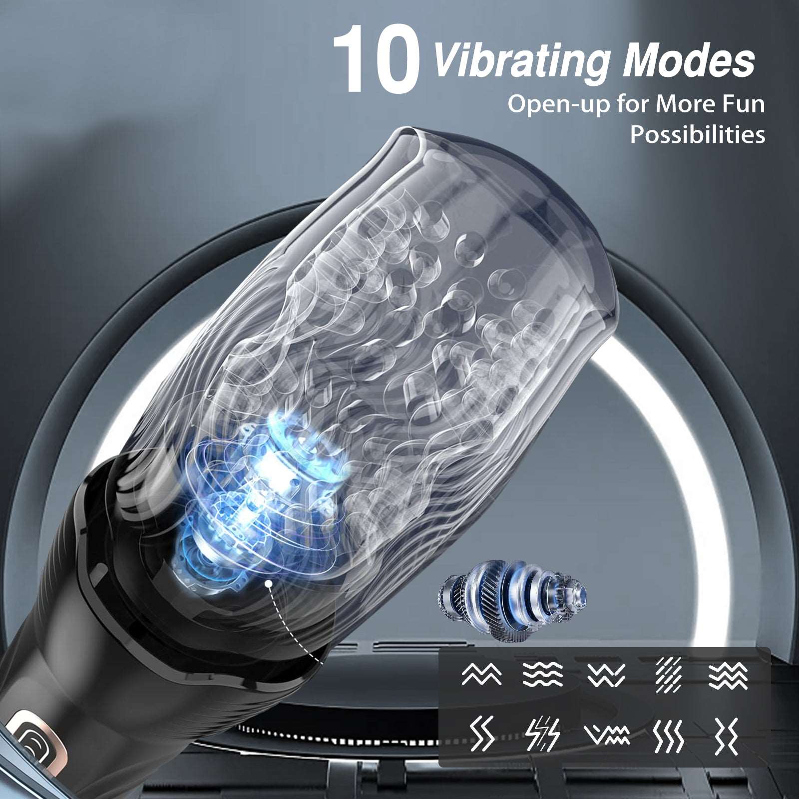 Sexeeg 3.0 Version Male Rose Thrusting Rotating And Vibrating Oral Sex Masturbation Cup