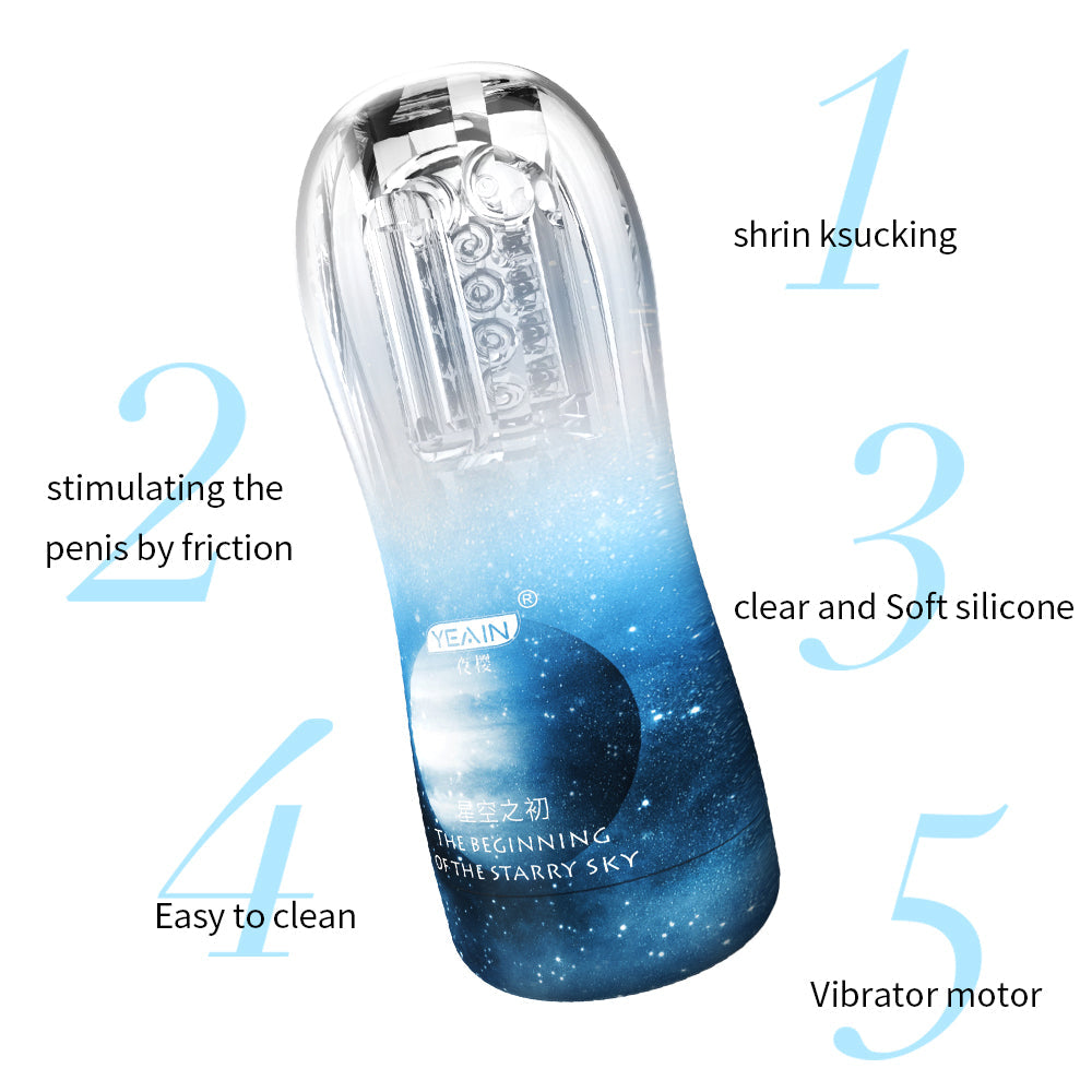 Sexeeg Ransparent Sucking Vibrating Airplane Cup Automatic Male Trainer