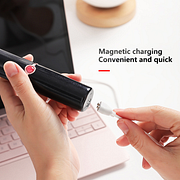 Sexeeg Pocket Rocket - Black Tube Lipstick Vibrating Stick