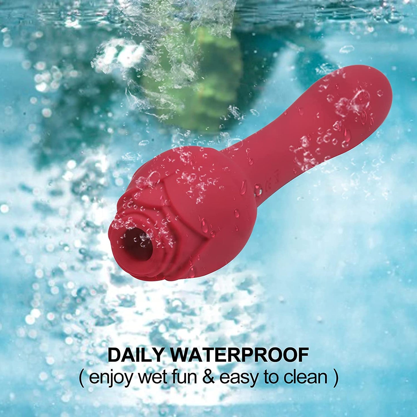 Sexeeg Rose Sucking G Spot Vibrator Clit Sucker Nipple Dildo Rabbit