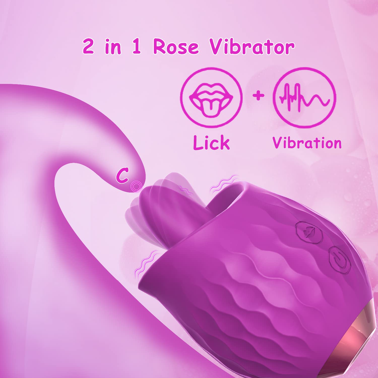 SexeegRose Toy Vibrator For Wome Clitoral Tongue Licking Vibrator