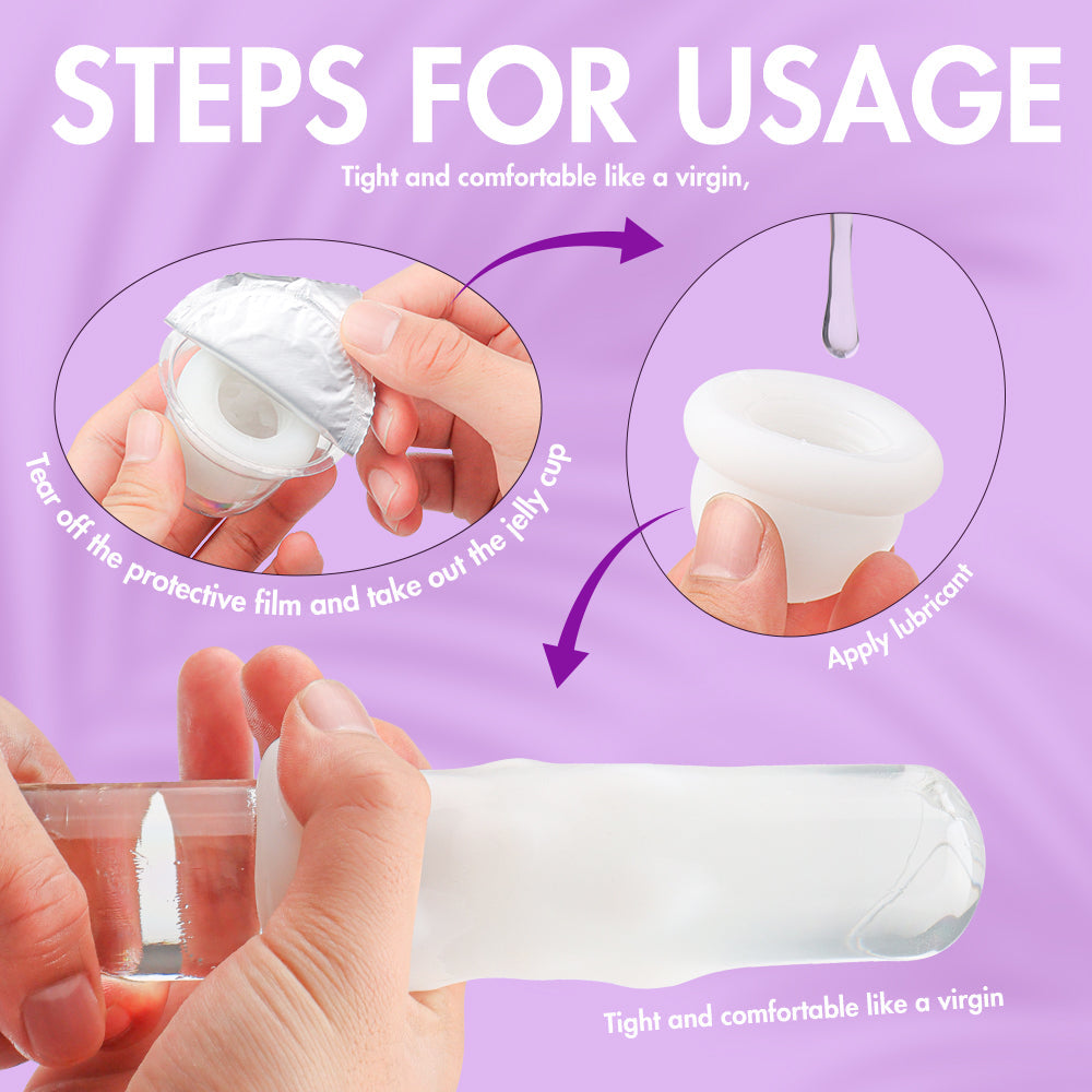 Sexeeg Jelly Soft Male Masturbator Cup For Man Glans Stimulation
