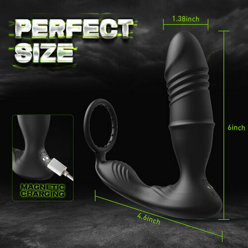 Sexeeg Mason APP/Controller & 9-Telescopic /Vibration & Cock Rings Prostate Massager