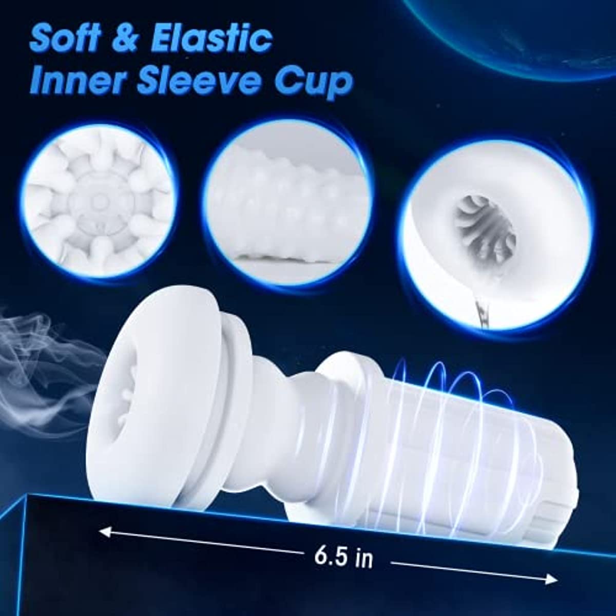 Sexeeg Fantasy Aircraft Cup Men's Fully Automatic Telescopic Warming Pronunciation Electric Masturator
