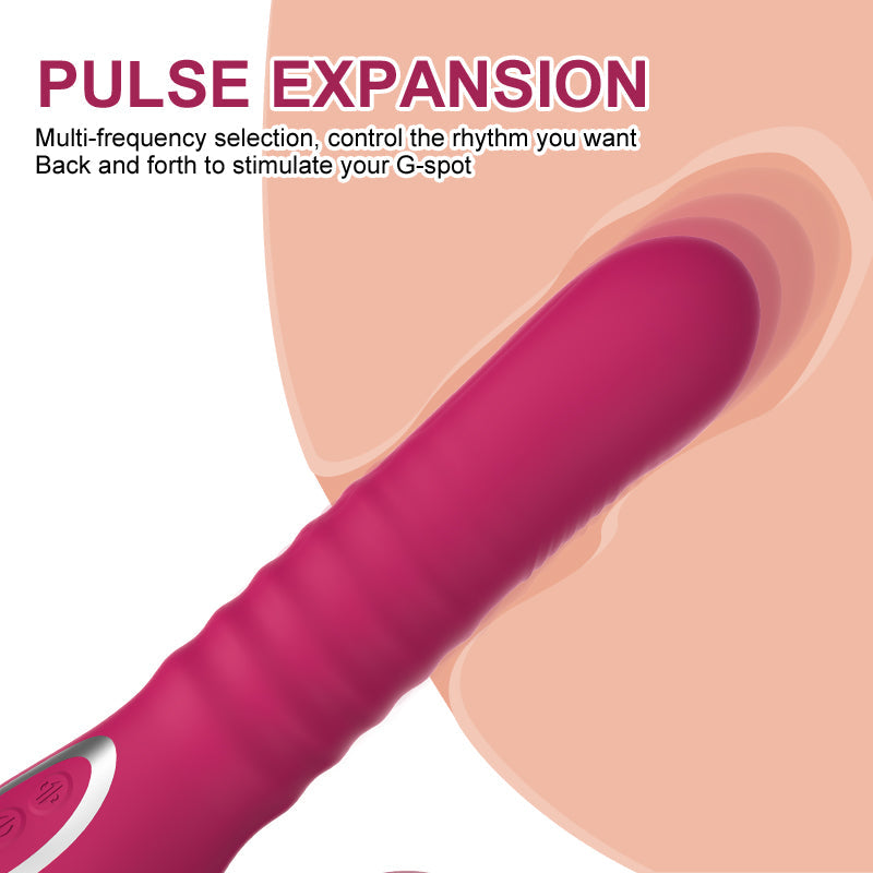 Sexeeg Thrusting Vibrators Dildo Automatic 10 Speed Telescopic Rotation 10 Speed Vibrating G-spot Clitoris Vagina Massage Sex Toy