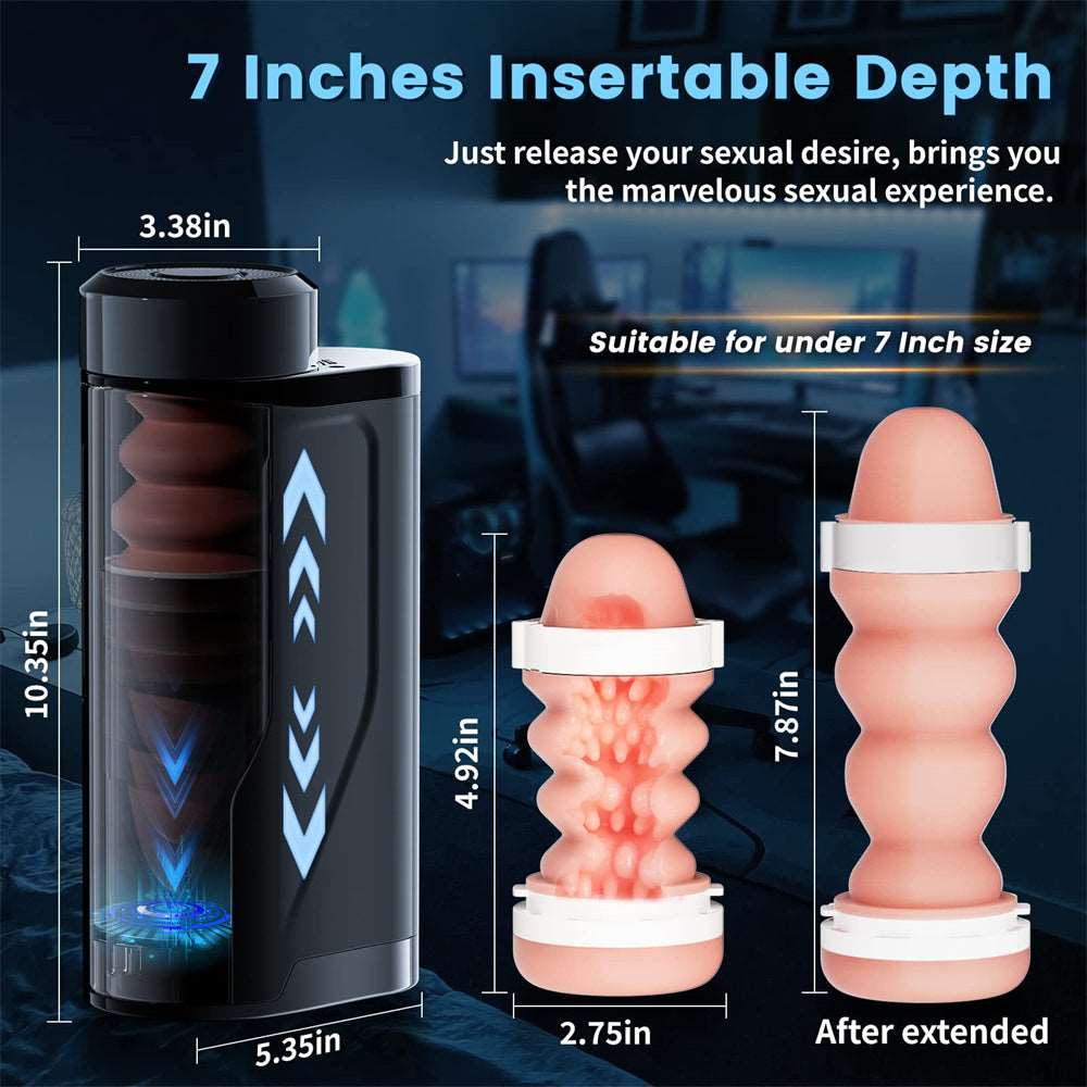 Sexeeg Big Cup Automatic Telescopic Penis Stimulation Pocket Pussy Stroker Masturbation Cup