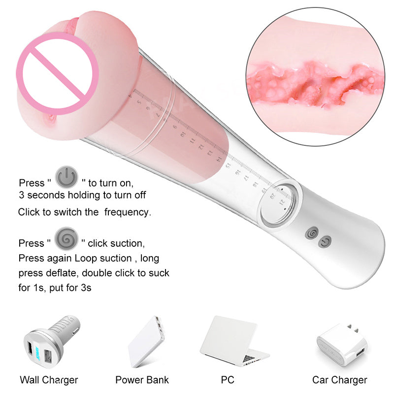 Sexeeg Male Masturbation Cup Penis Extender Vacuum Pump