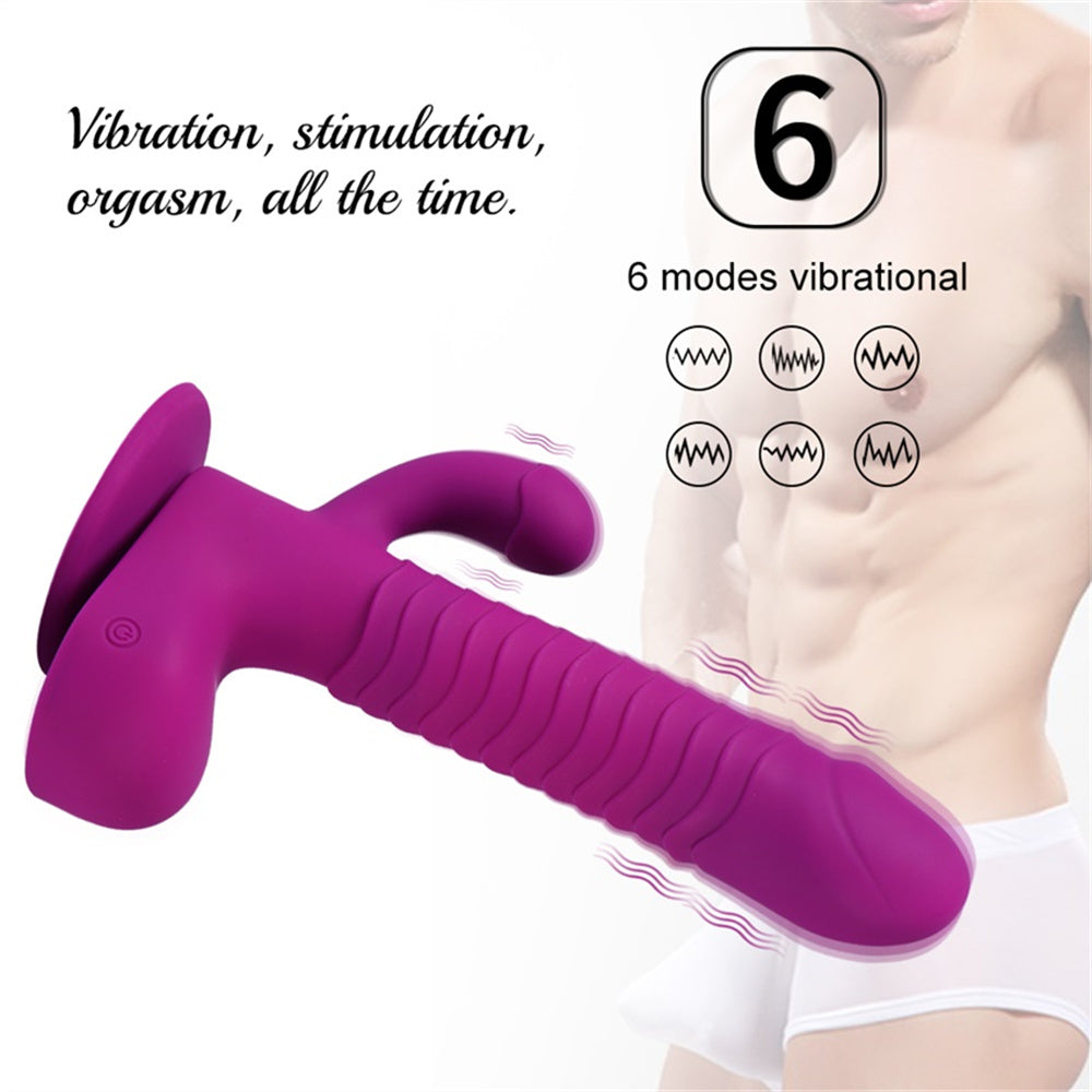 Sexeeg 360 Degree Rotating Telescopic Dildo Vibrator With Suction Cup Wireless Remote Control