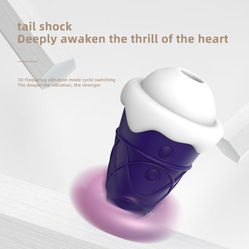 Sexeeg Cone 10-Frequency Sucking Erotic Vibrator For Women