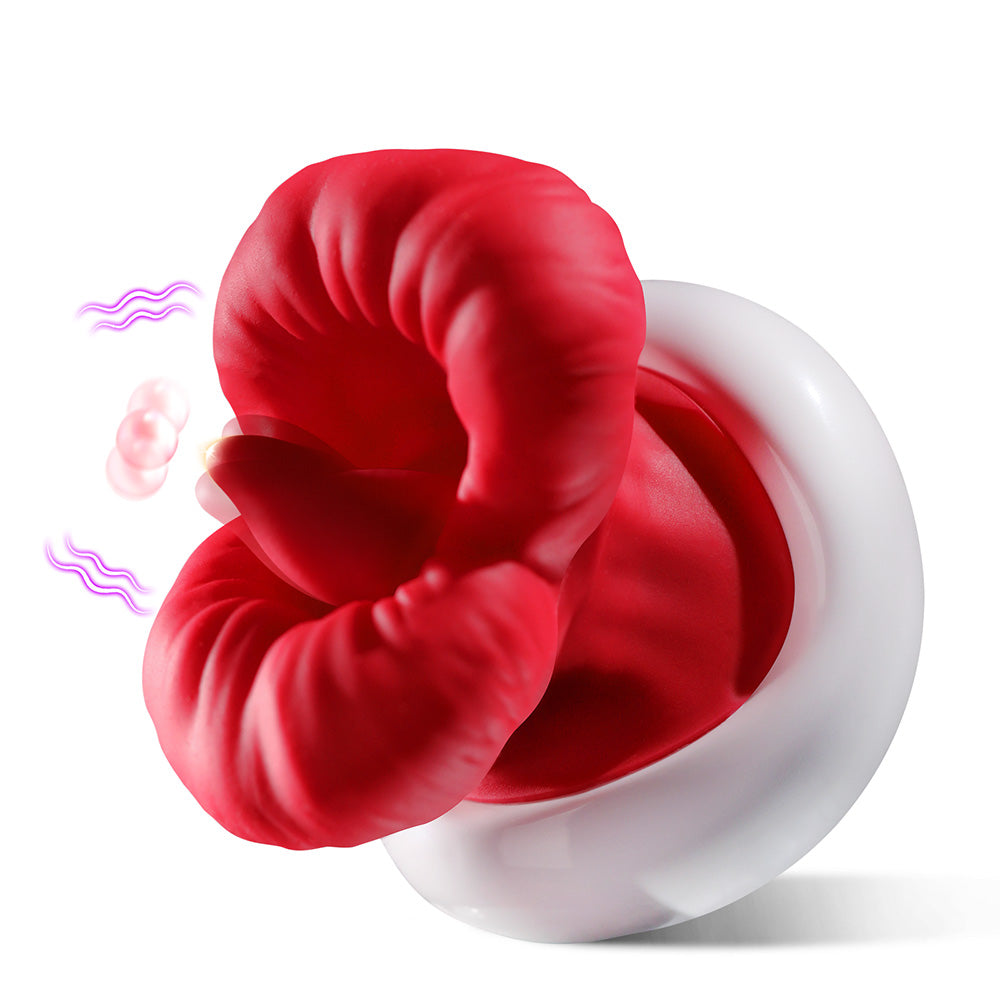 Sexeeg Big Mouth Upgraded Tongue Licking Vibrator for Women with 8 Vibrating Tongue Licking Modes