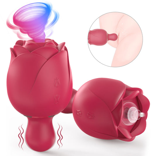 Sexeeg Sucking Tapping And Vibrating Rose Toy