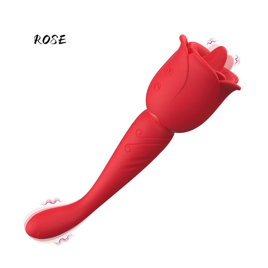 Sexeeg Rose Honey Tongue Licking Vibration G Point Massage Stick Nipple Masturbation Device
