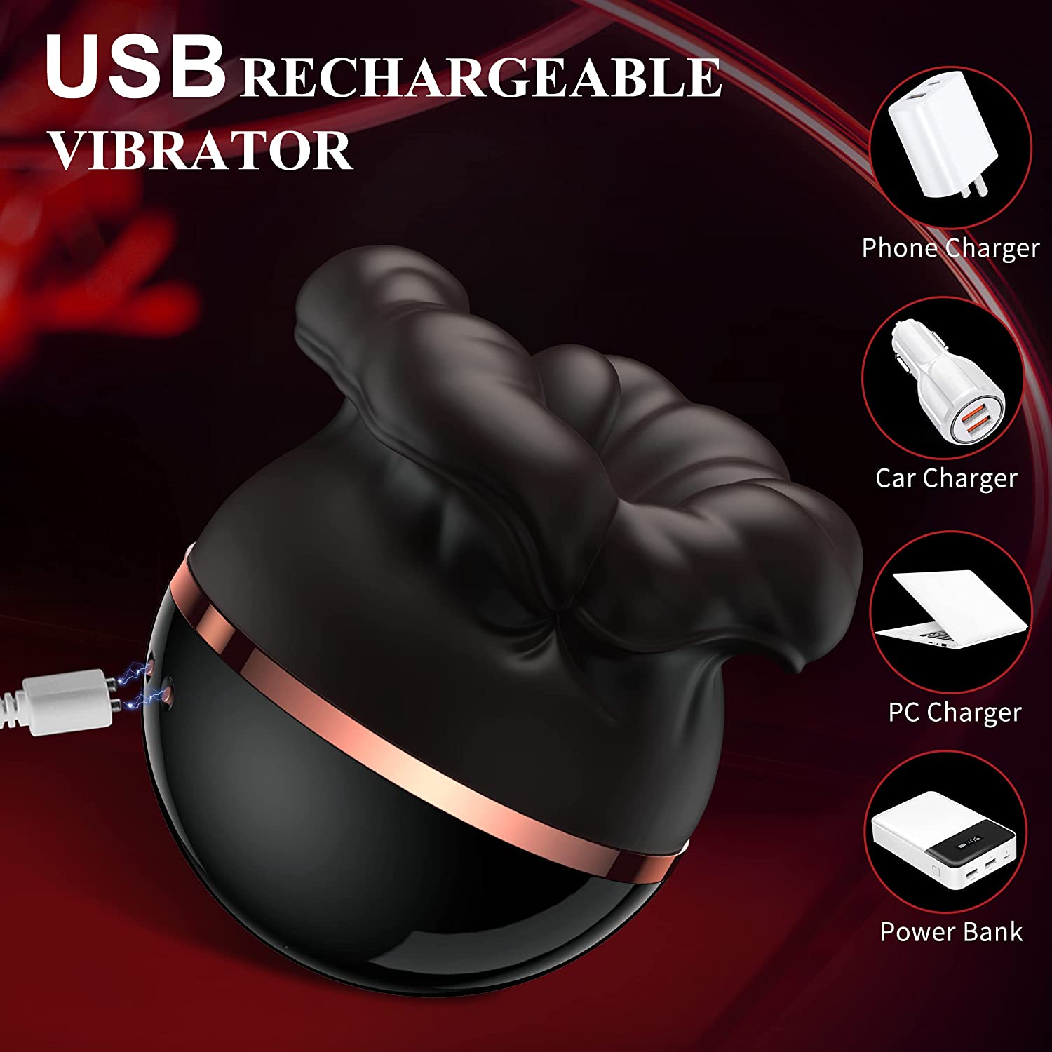Sexeeg Big-Mouth Tongue Sucking Female Masturbator Massager Rechargeable Vibrator