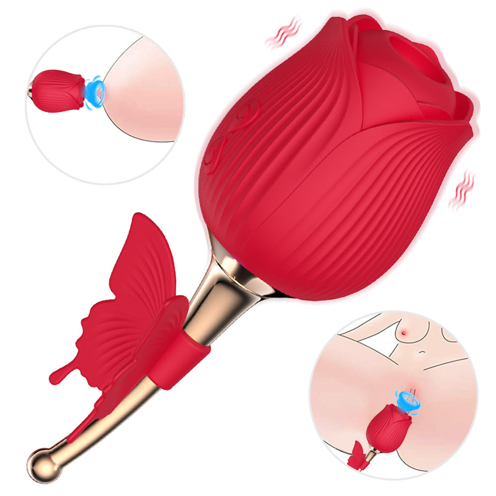 Sexeeg Rose Shape Vaginal Vibrator Stimulation G-spot Sex Toys For Women