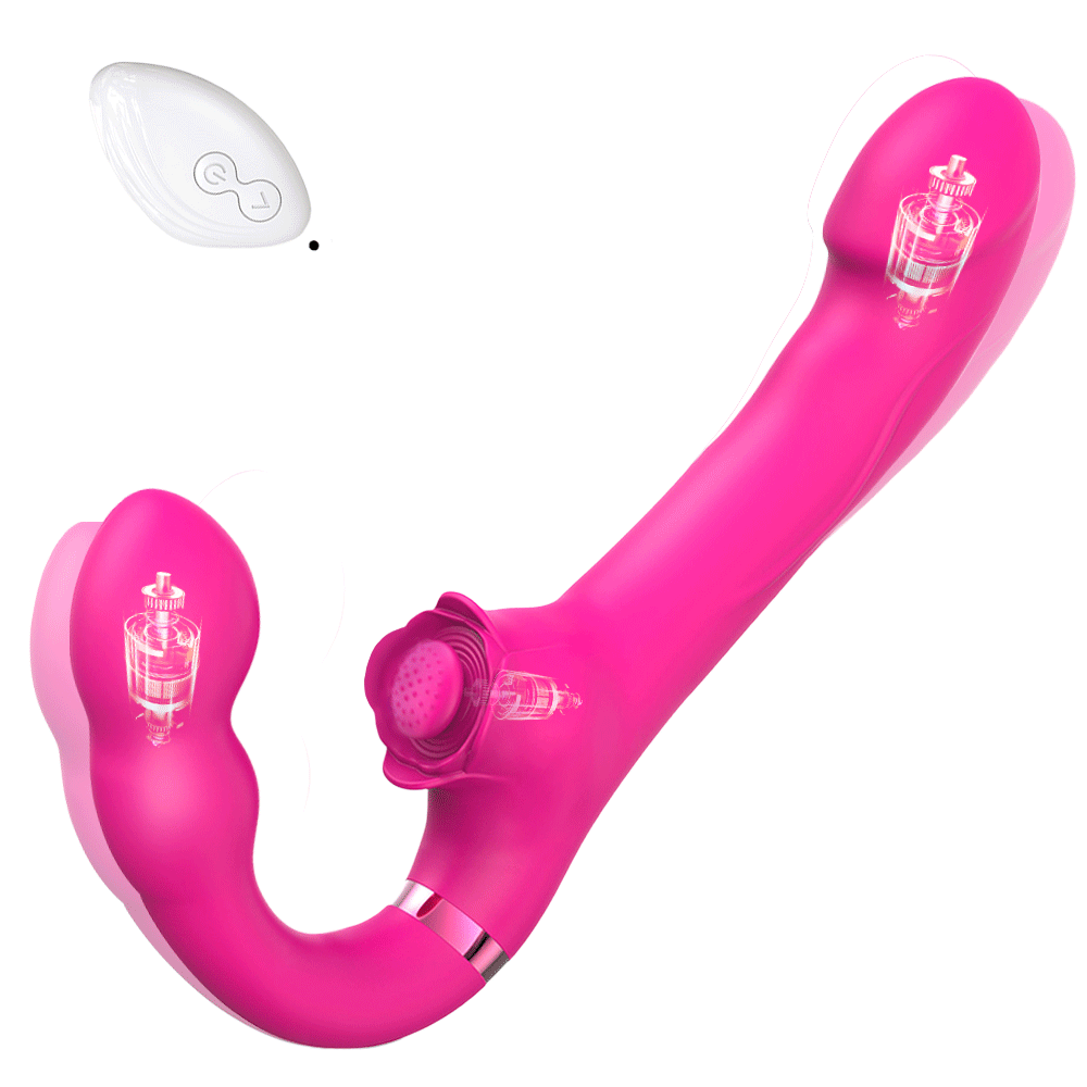 Sexeeg 3-in-1 Rose Clit Stimulator Dual Motor Shock Panty Vibrator