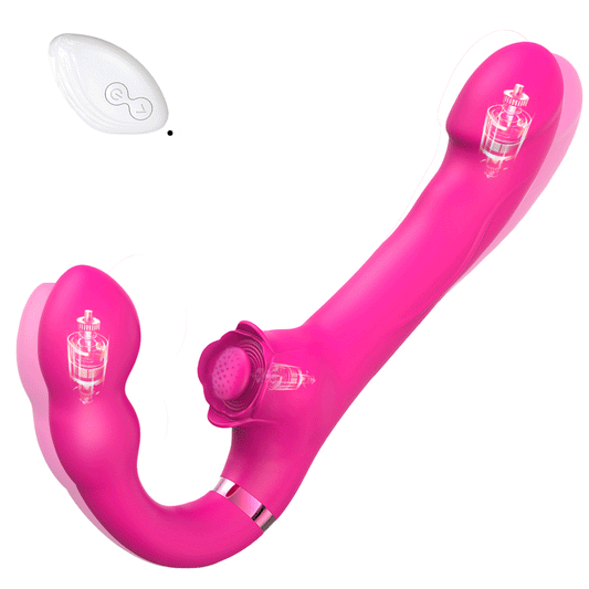 Sexeeg 3-in-1 Rose Clit Stimulator Dual Motor Shock Panty Vibrator