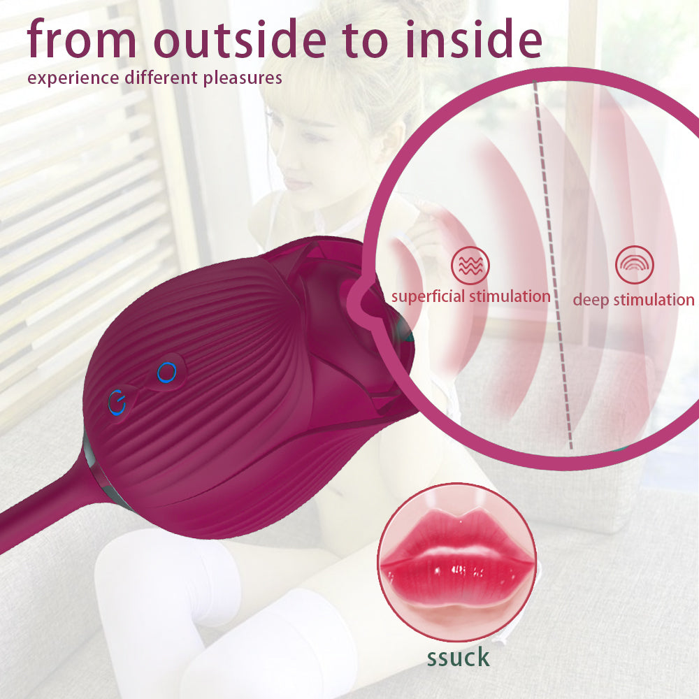 Sexeeg Rose Vibrator Clitoris Stimulator