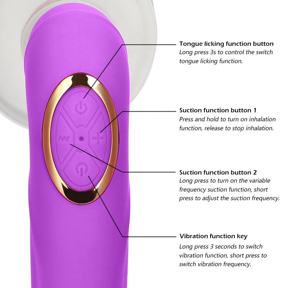 Sexeeg Female Clitoral Sucking Tongue Vibrator