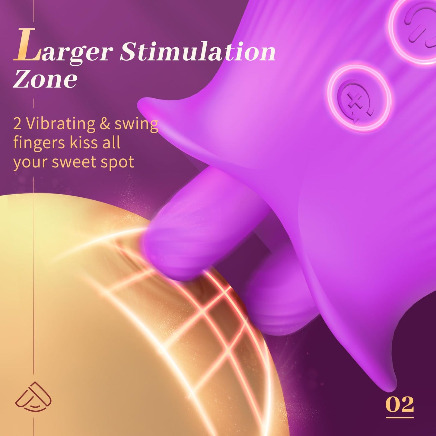 Sexeeg Rose Romeo - 3in1 Rose Sex Toy with 2 Suction Cups, Adult Toys Female Clitoral Nipple Vibrators with 10 Licking Sucking Vibrating