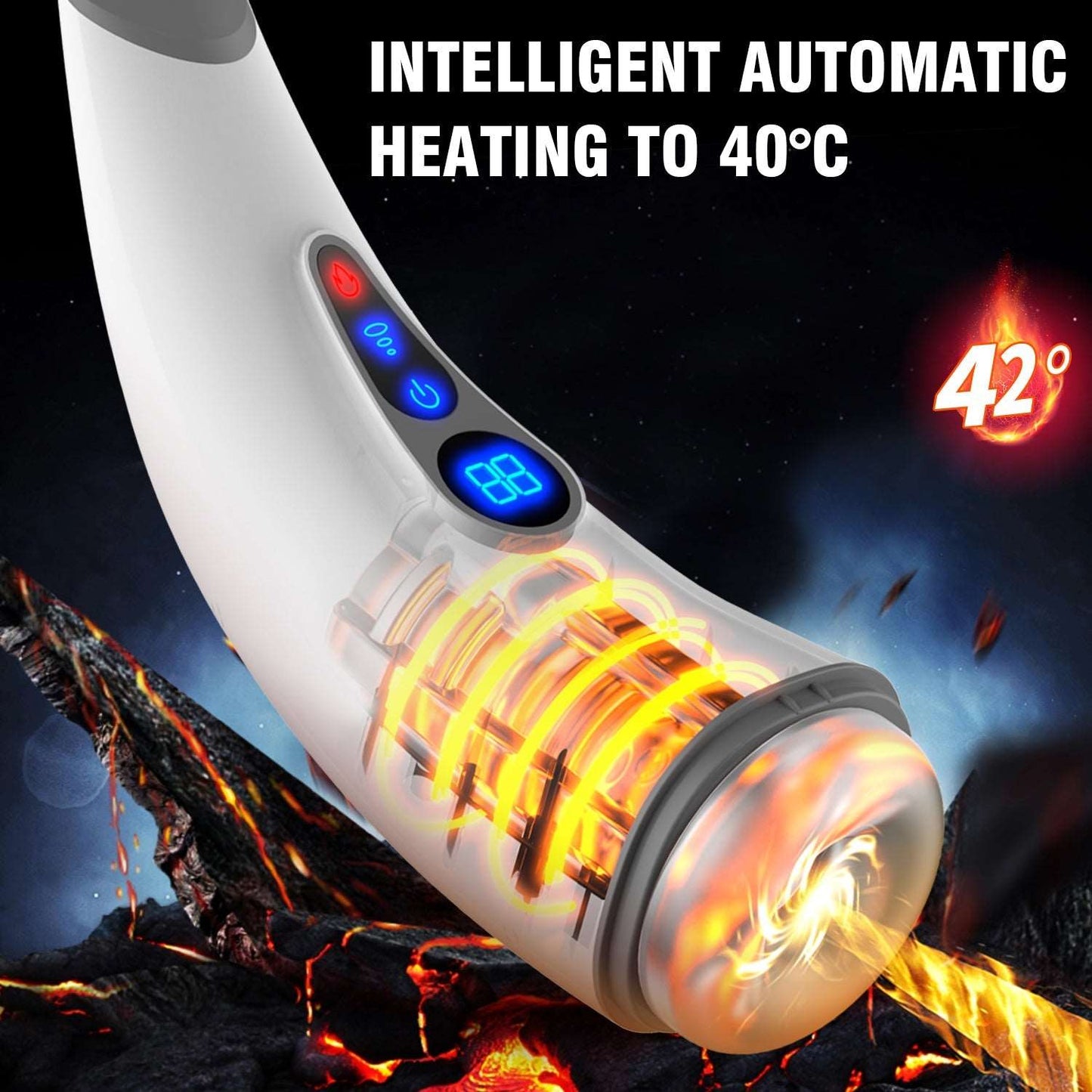 Sexeeg 007 PRO 9-Frequency Suction 9-Frequency Vibration Heating and Sound-Enabled Male Masturbator 