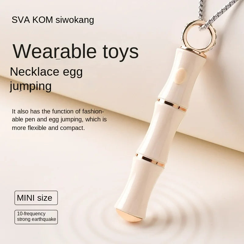 sexeeg Bamboo Self Necklace Jumper Egg Female Vibrator 