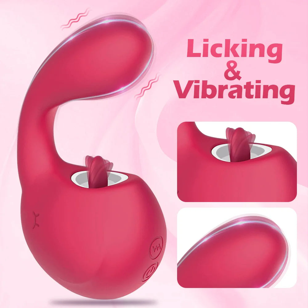 Sexeeg Clitoral Licking G Spot Vibrator Clitoralis Stimulator for Women with 10 Licking Vibrating Modes 