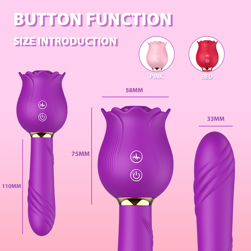 Sexeeg Rose Shaker Sucking Jump Egg Adult Toy G-spot Masturbation Device for Women 
