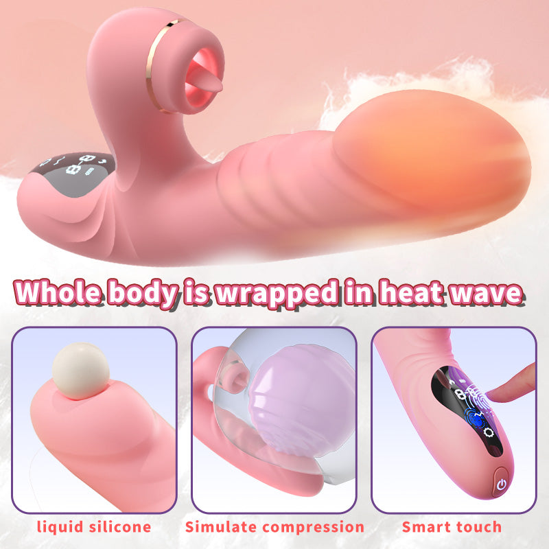 Sexeeg Electric Heated Vibrator Automatic Sucking Thrusting Machine For Women 