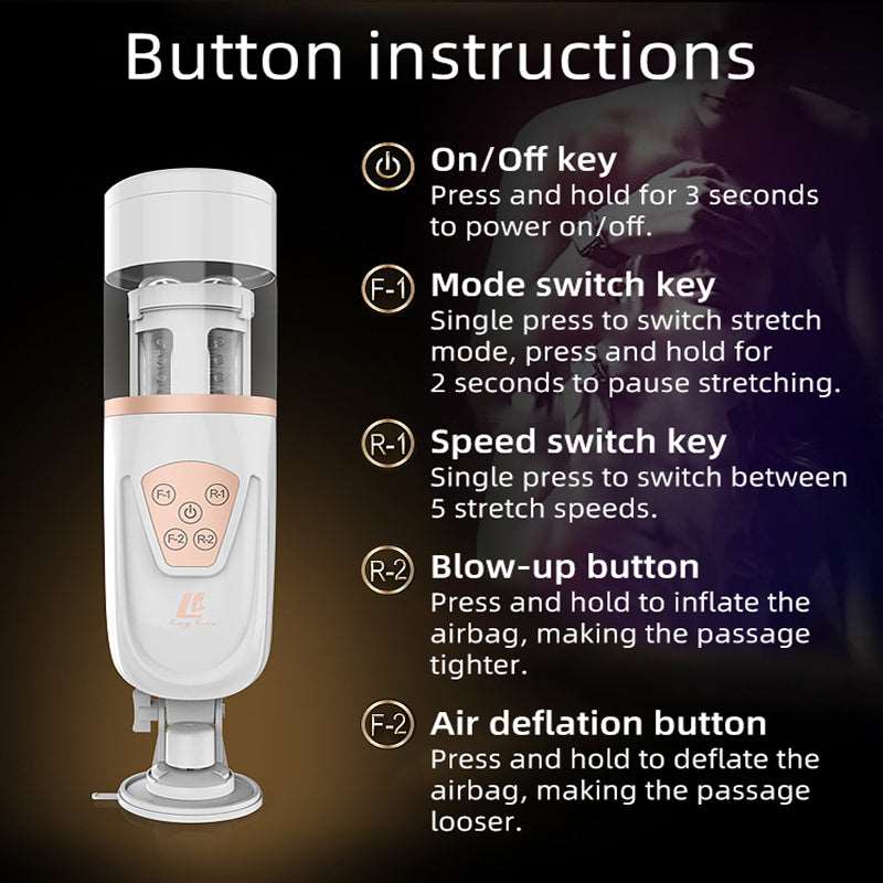 Sexeeg 5-Speed Suction and Clamping Male Masturbator 