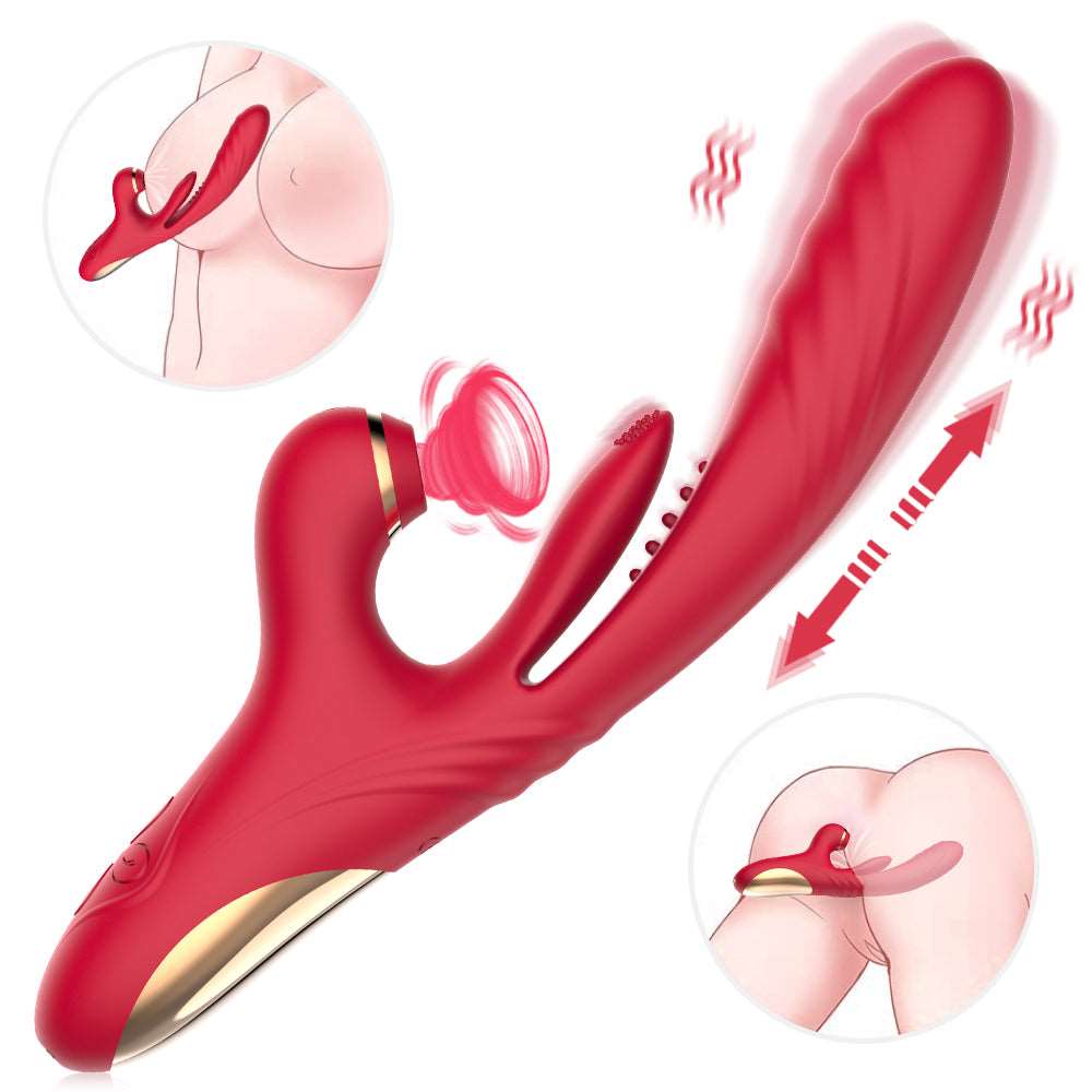 Sexeeg 3 in 1 Suction & Thrusting Vibrator With Tongue For Clitoris & G-spot