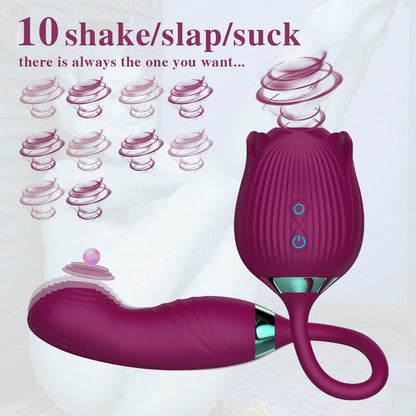 Sexeeg Rose Vibrator Clitoris Stimulator 