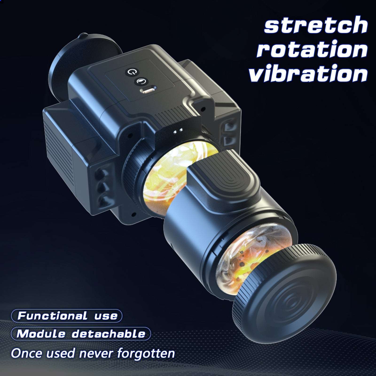 Sexeeg Camera 7-Speed Rotating Vibrating Male Masturbator 