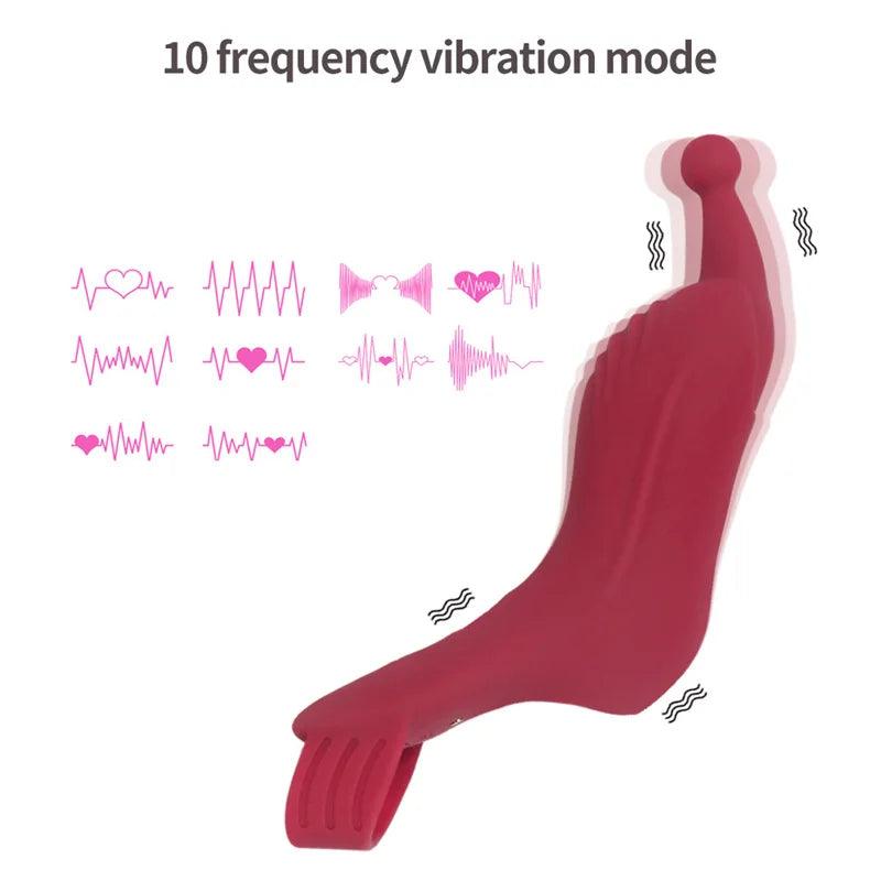 10 Modes Finger Vibrator Clitoris Massage G Spot Stimulation Sex Toys