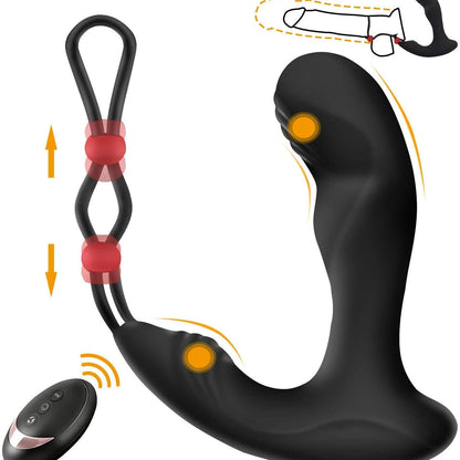 Sexeeg Men's wireless remote control backyard bead pulling 9-frequency vibrating anal plug prostate toy 