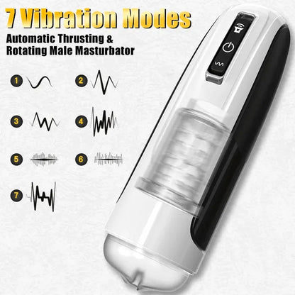 Sexeeg10 Powerful Thrusting&Rotating Modes Automatic Men Masturbation Cup 