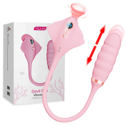 Sexeeg Magic Stick Vibrator for Women Telescopic Sucking Vibrator Vibrating Egg 