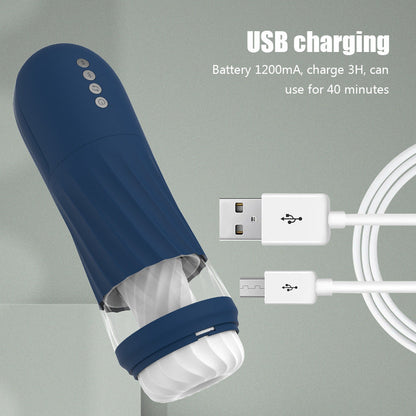 Sexeeg Rocket 3d Realistic Textured Electric Stroker With 5 Thrusting Rotating Modes 