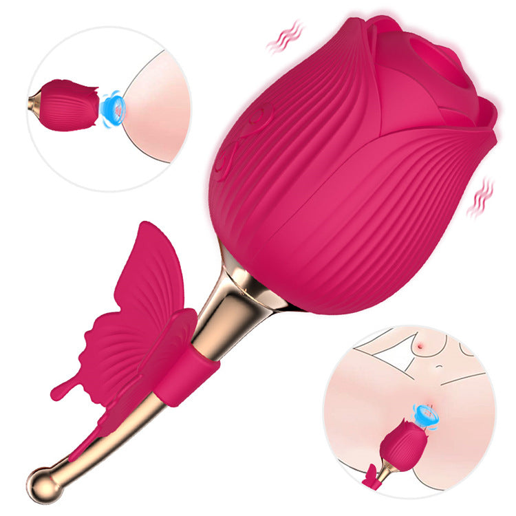 Sexeeg Rose Shape Vaginal Vibrator Stimulation G-spot Sex Toys For Women 