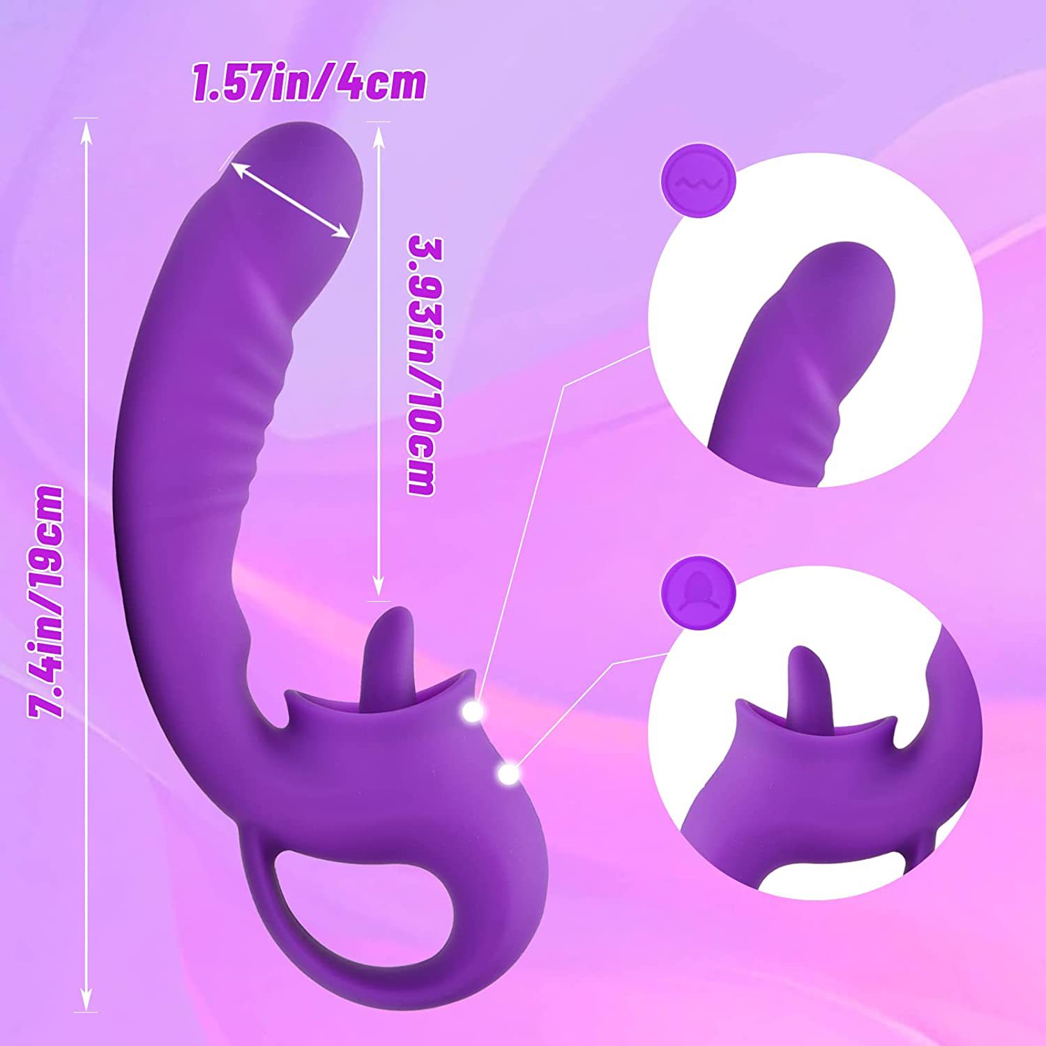 Sexeeg Ava 2-in-1 Tongue-licking Vibrator 