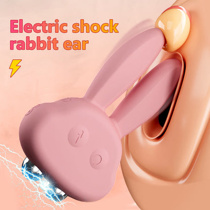 Sexeeg Electric Shock Rabbit Vibrator Cute Shaped Nipple Massager Clitoris Stimulator 