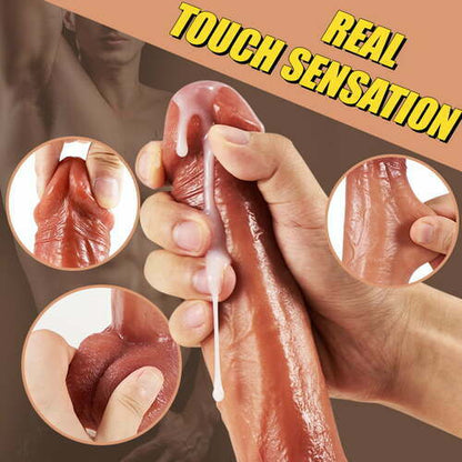 Sexeeg 9 Vibrating 3 Thrusting & Swing Intelligent Heating Realistic Dildo Vibrator 6.3 Inch 