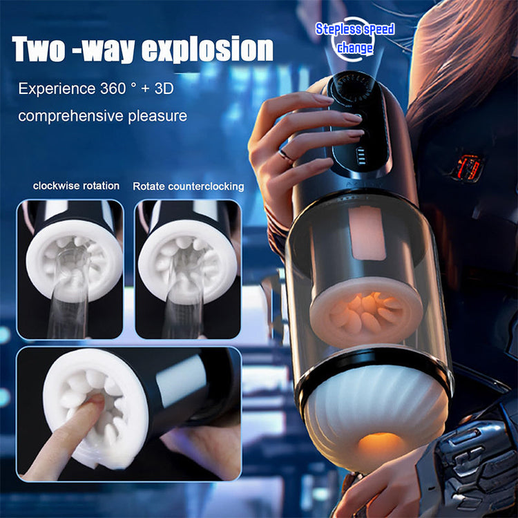Sexeeg Male Masturbator Adult Toy for Men with Thrusting & Vibration Masturbation Cup