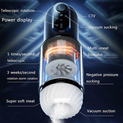 Sexeeg Male Masturbator Adult Toy for Men with Thrusting & Vibration Masturbation Cup