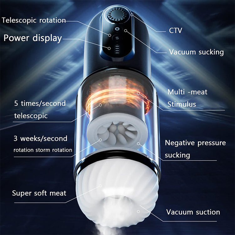 Sexeeg Male Masturbator Adult Toy for Men with Thrusting & Vibration Masturbation Cup