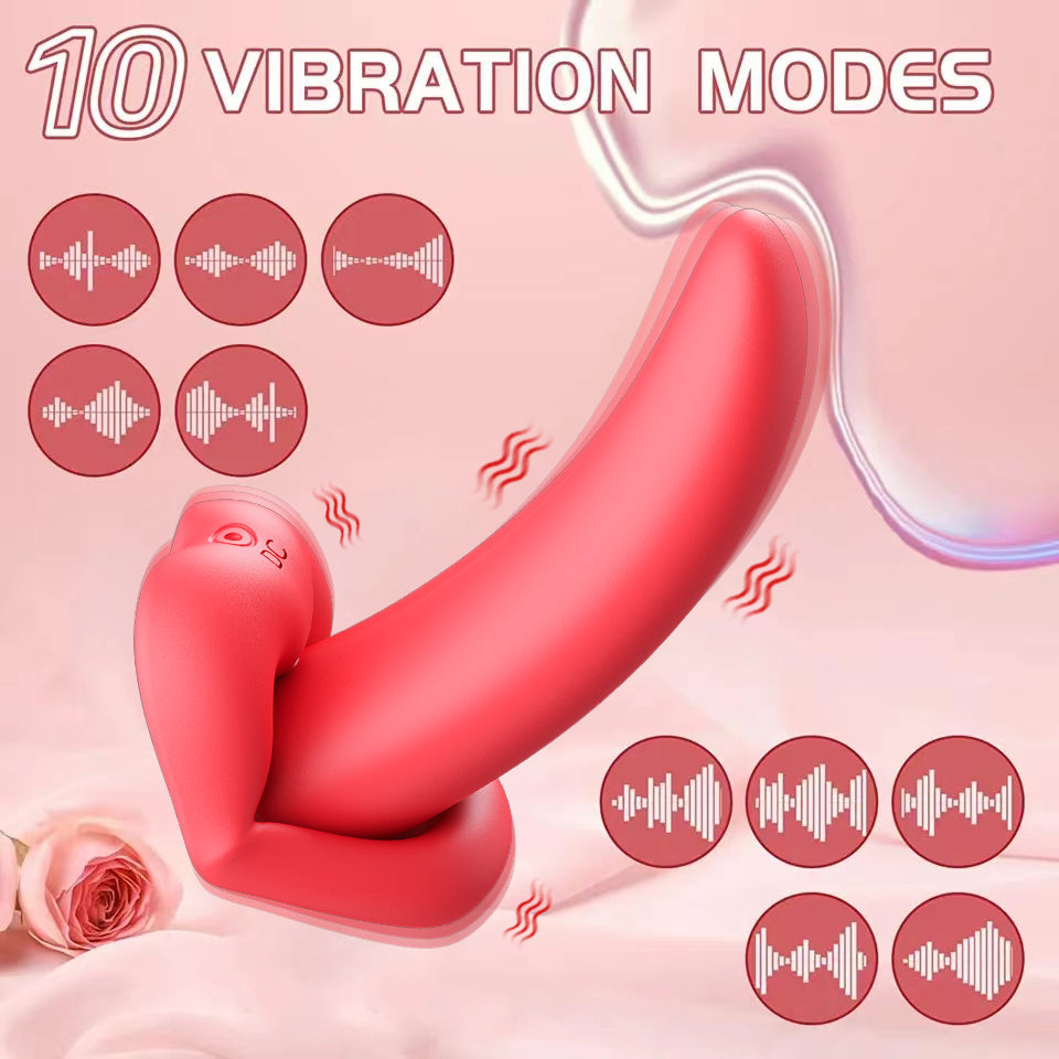 Sexeeg Honey Tongue 5th Generation Wireless Remote Control Vibrator Simulated Lips and Tongue 10 Frequency Vibration Wearable Vibrator 