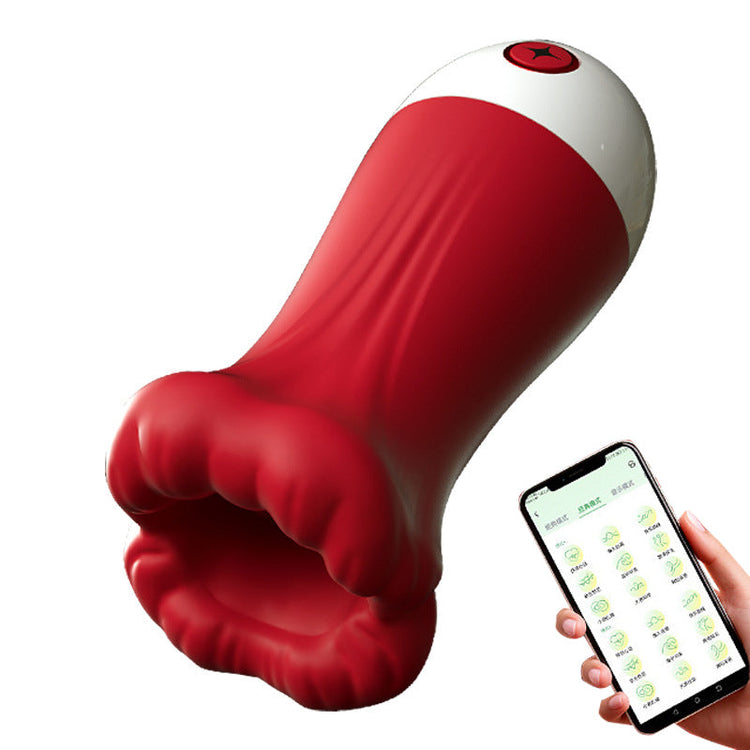 sexeeg Big Mouth APP Remote Control Blowjob Male Masturbator 